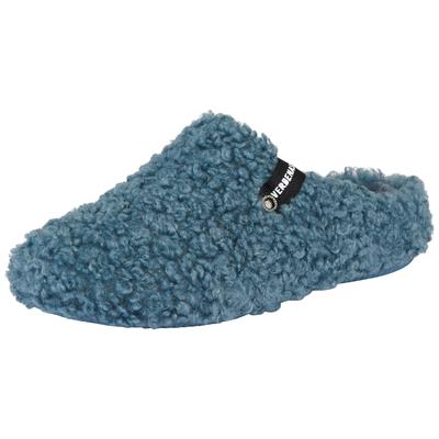 Pantoffel VERBENAS, Damen, Gr. 38, blau, Textil, Schuhe Hausschuh Pantoffeln Plüsch Hausschuh, Hausschuh, Homeslipper, Clog in kuscheliger Optik