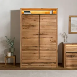 Kleiderschrank Wild-/Zerreiche 120x42x190 natur geölt MONTREUX LUX #130