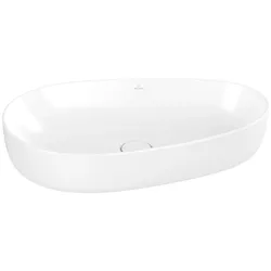 Villeroy & Boch Aufsatzwaschbecken Antao, 650x400x146mm, weiß Alpin CeramicPlus, asymmetrisch, glänzend, TitanCeram