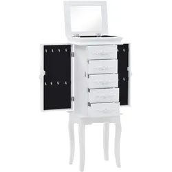 Helloshop26 - Weißes Sideboard Buffet Schrank Konsole Schmuckaufbewahrungseinheit auf Beinen 4402078