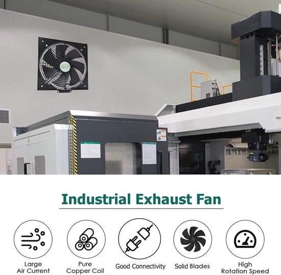 Industriële Axiale Ventilator met Snelheidsregelaar 18 inch (450 mm)