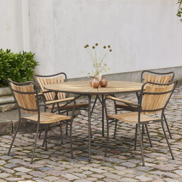Mandalay Marguerit Havebord Ø120 Cm, Mocca