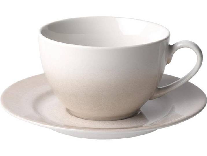 Espressotasse Lunasol Elements Vulcano Sand 8-tlg. , beige (sand), 90ml, Steingut, Trinkgefässe, Espressotasse