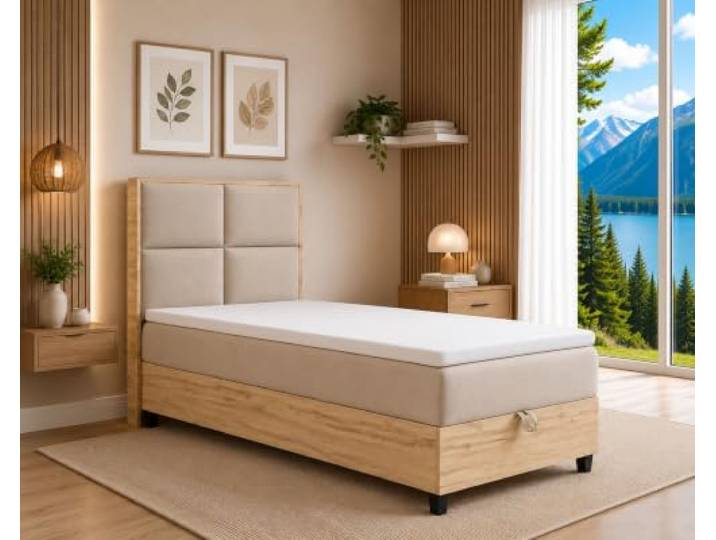 Best For Home Trinity K-2 Boxspringbett 100x200 mit Bettkasten & Topper