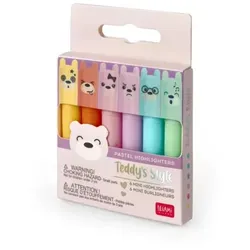 Legami Set mit 6 Mini-Textmarkern - Teddy‘s Style