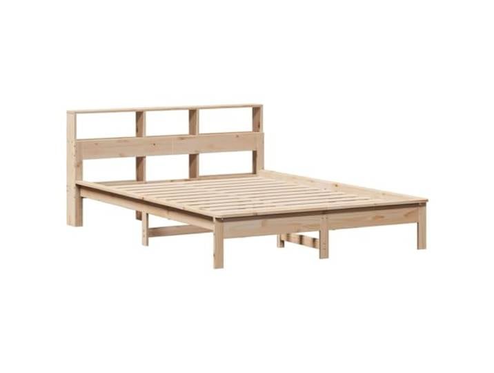 KTHLBRH Bett aus massivem Kiefernholz, 140 x 200 cm Mit Kopfteil, stabilen Füßen, Lattenrost inklusive, Kapazität 180 kg