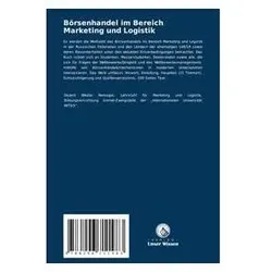 Börsenhandel im Bereich Marketing und Logistik, Ratgeber von Nikolai Nemogai