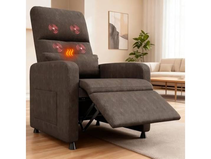 Relaxsessel Fernsehsessel Elektrisch, Massagesessel mit Liegefunktion mit aufstehhilfe, Relaxsessel Massagesessel mit Wärmefunktion，USB-Anschluss, bis 180kg TV Sessel für Wohnzimmer