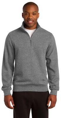 Sport-Tek TST253 Tall 1/4-Zip Sweatshirt in Vintage Heather size XL/Tall   Cotton/Polyester Blend
