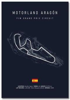Uplift Picks F1 Track Wall Art Circuit Map Canvas Poster For Motorsport Racing Decor 30x45 Cm 09 unframed