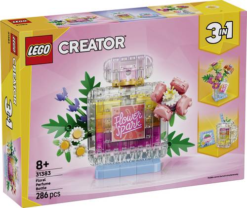 31383 LEGO CREATOR 3-in-1-Set mit Blumendeko 3 Bauoptionen: Parfümflasche, Blumenvase oder Smoothie