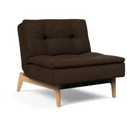 INNOVATION LIVING Sessel Dublexo Eik Eiche Stoff Chocco