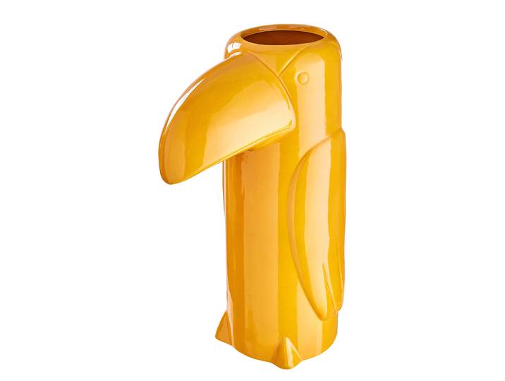 Vase Tukan 28 x 39 x 16cm Gelb/Gelb