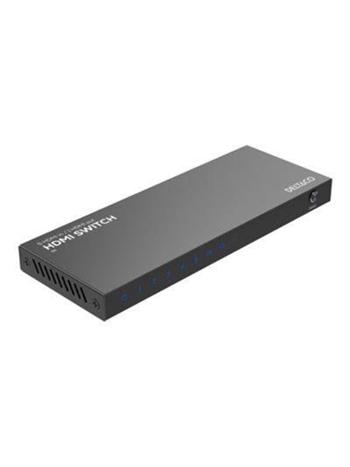 Deltaco - video/audio switch - 5 inputs to 1 output 8K@60Hz with remote - 6 ports