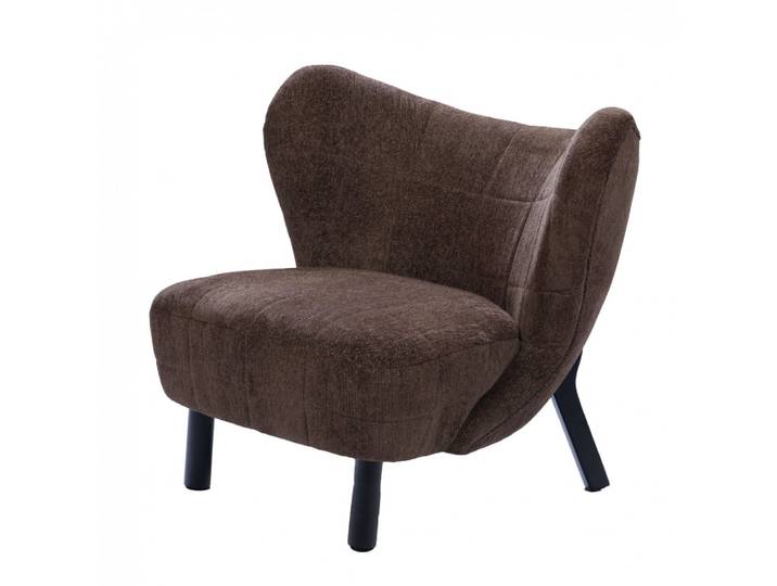 Fauteuil en tissu marron