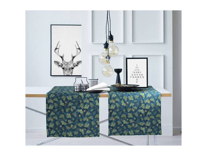 Chemin de table 9530 48 x 140cm Bleu/Bleu