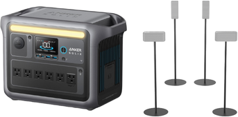 soundcore [Power Upgrade] Anker SOLIX C1000 & Floor Stands (4-Pack)