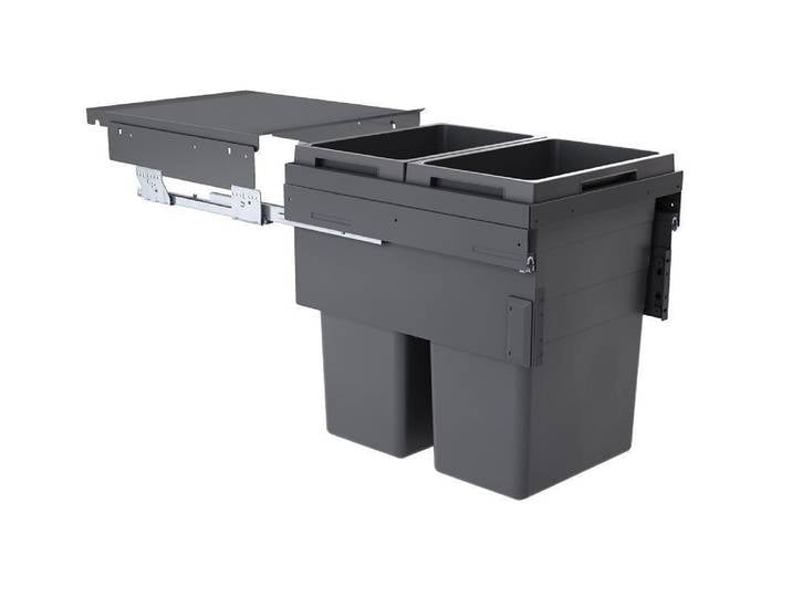 Hailo Einbaumülleimer Hailo Abfallsammler 3619731 CE Slide Euro-Cargo 2x 38 Liter