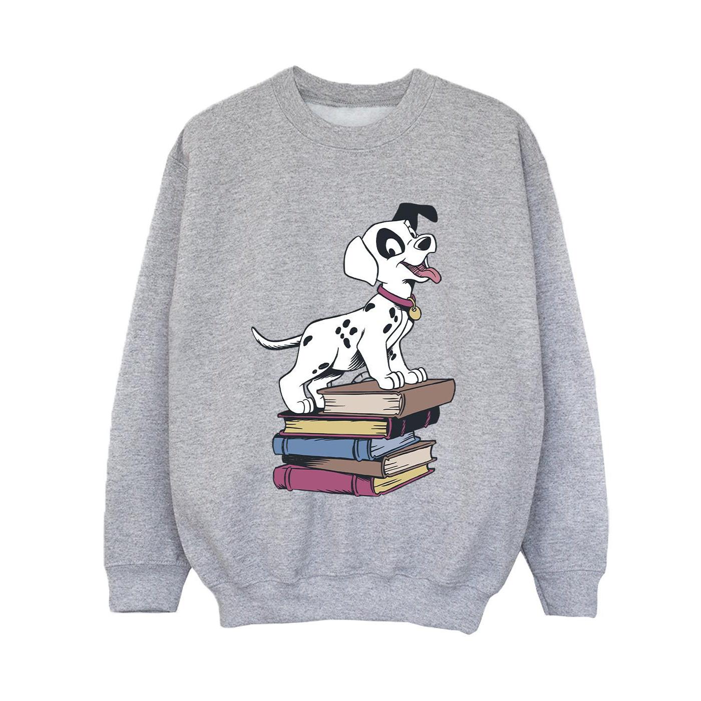Disney Jongens Sweatshirt met 101 Dalmatiërs Boeken (Sportgrijs)