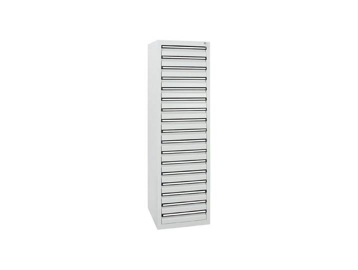 Stumpf Metall GmbH Hängeregisterschrank Stumpf Schubladenschrank Serie STS 410, 17 Schubladen lichtgrau (17x10