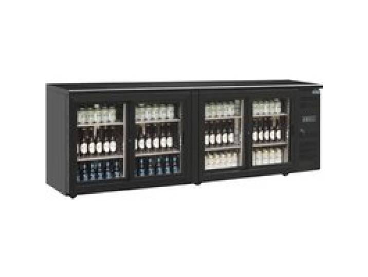 Arrière-bar 4 portes coulissantes Polar - Capacité 698L - Noir - R600a