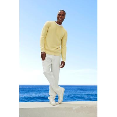 Strickpullover FALKE "FALKE Pullover", Herren, Gr. L, gelb (rot pepper (8074)), Pullover Strickpullover
