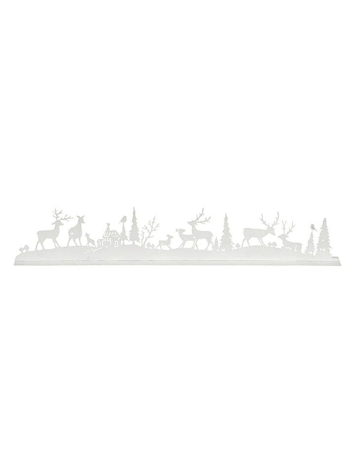 POSIWIO Dekoobjekt "Winterlandschaft" in Weiß - (B)50 x (H)9 cm - onesize