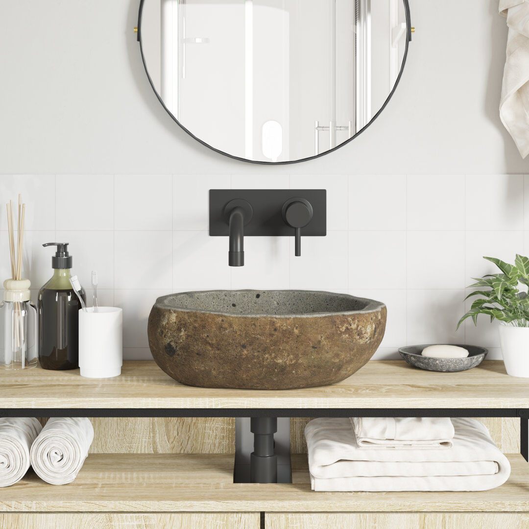 Lily Manor Basin Light Grey (30-37) X (30) X 12 Cm River Stone Light grey 37mm W