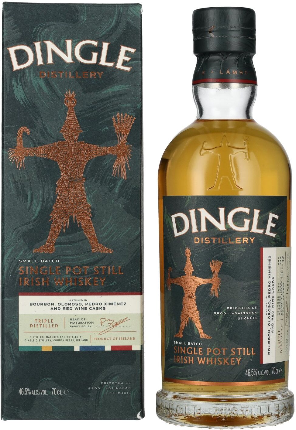 Dingle Gin Dingle Single Pot Still Irish Whiskey Triple Distilled 46,5% Vol. 0,7l in Geschenkbox