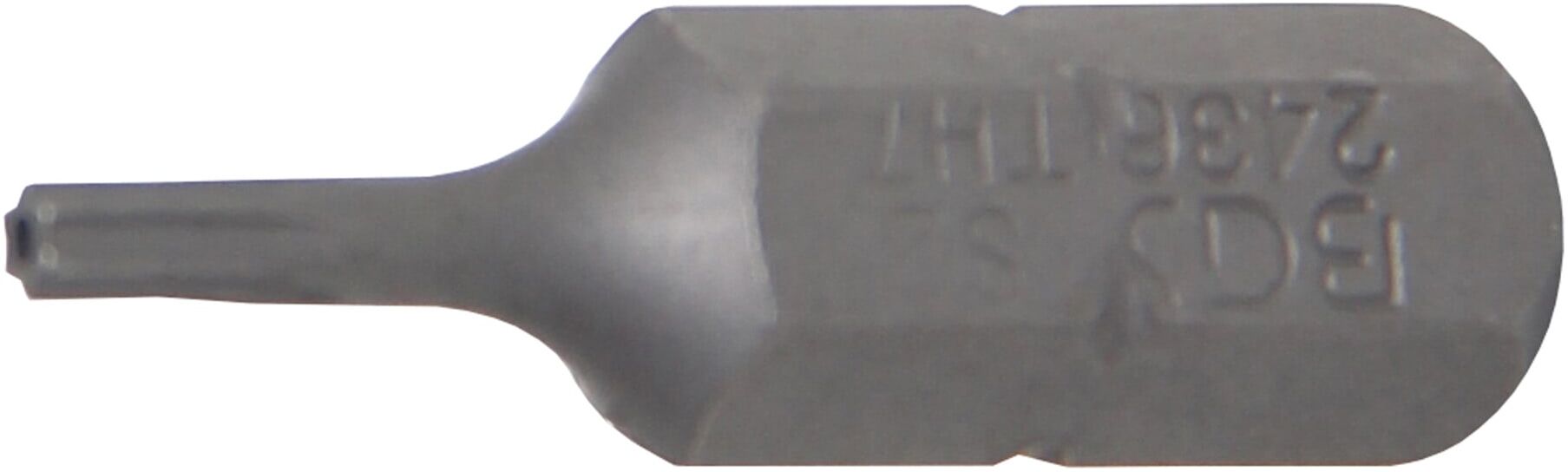 BGS Bit Antrieb Außensechskant 6,3 mm (1/4") T-Profil (für TX) mit Bohrung T7 ; BGS technic (2436)