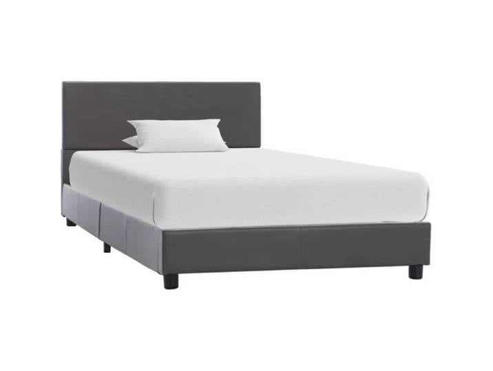 Haute qualité-Lit adulte contemporain - Classique &Élégant -Structure de lit Cadre de lit Simple solide scandinave - Gris Similicui
