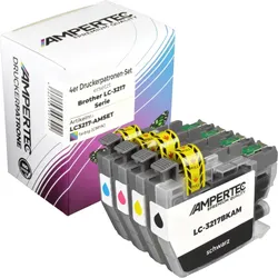 4 Kompatible Tinten ersetzt Brother LC-3217 Multipack KCMY