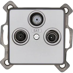 Kopp Einsatz/Abdeckung für Kommunikationstechnik silber - 917120084