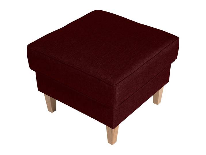 Max Winzer Hocker Lorris, Dunkelrot, Holz, Buche, quadratisch, 53x45x53 cm, Goldenes M, Made in Europe, Wohnzimmer, Hocker, Sitzhocker
