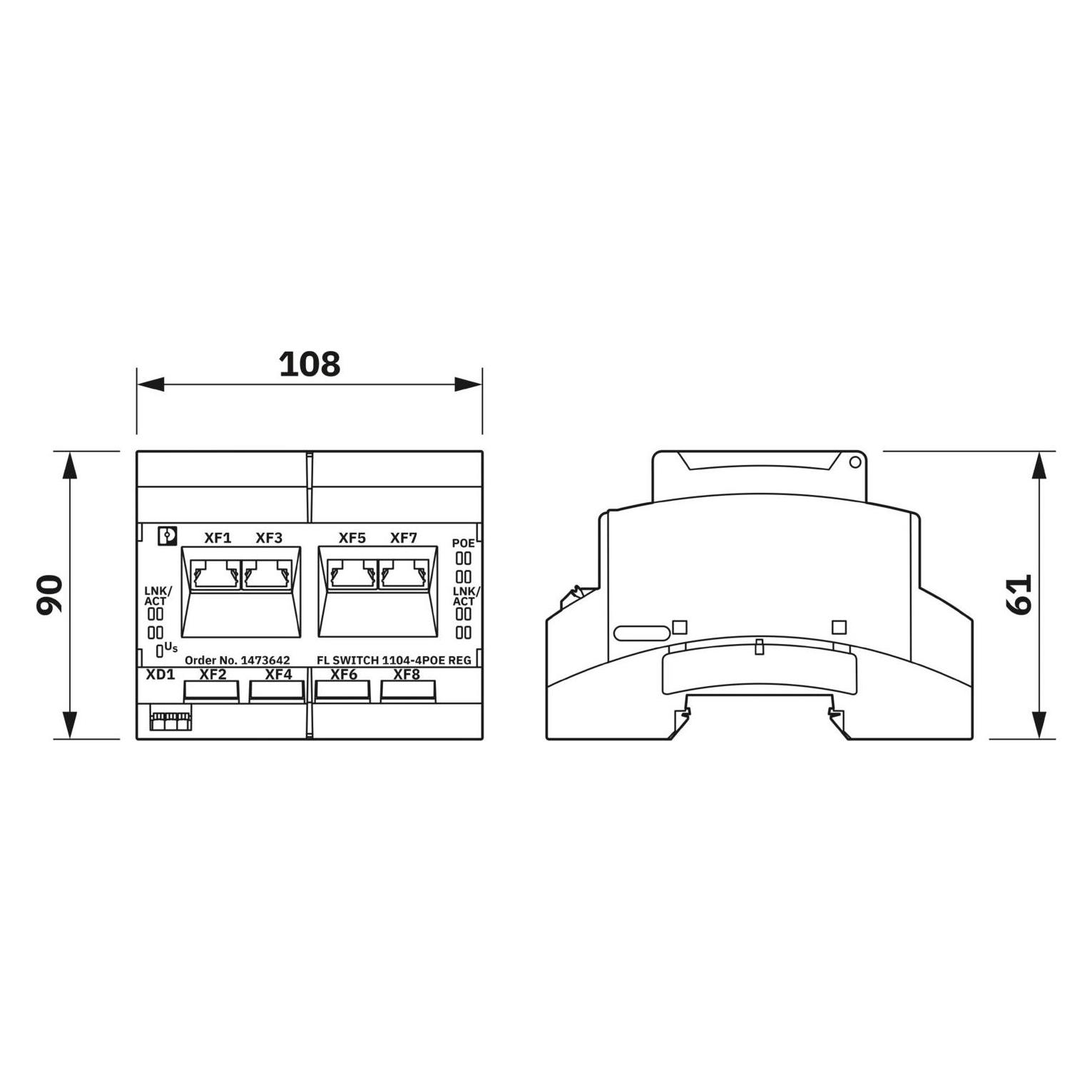 Phoenix Contact PHOE Switch Industrial Ethernet (8 Ports) (1473642)
