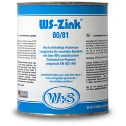 WS-Zink 80/81 zinkähnlich glänzend, Zinkausbesserungsfarbe DIN EN1461, 1 Ltr.