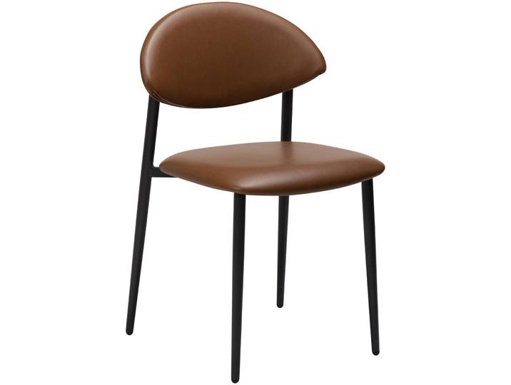 DAN-FORM Stuhl 2er-Set Tush braun/schwarz Kunstleder