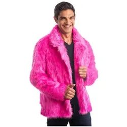 Chaks Jacke - Kunstfell: Fuchsia (S)