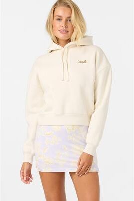 O'Neill s Arden Cropped Hoodie Pullover Fleece Jacket in Tofu, Size 2XL