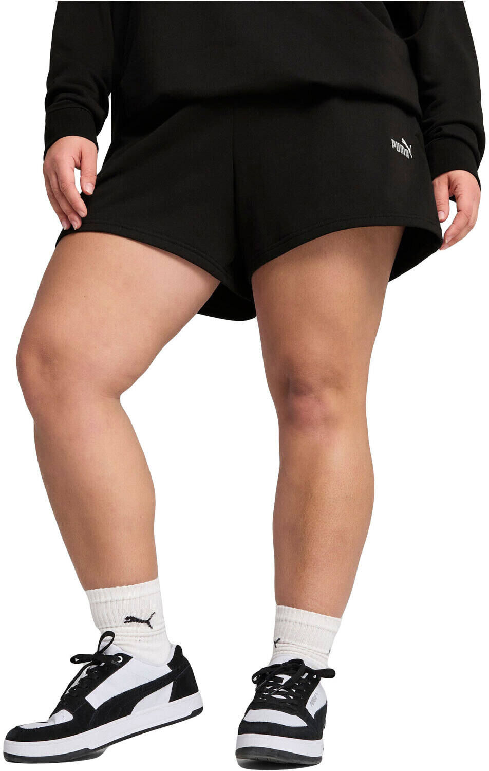 Puma essentials small no 1 logo pantalón corto deporte mujer Negro (M)