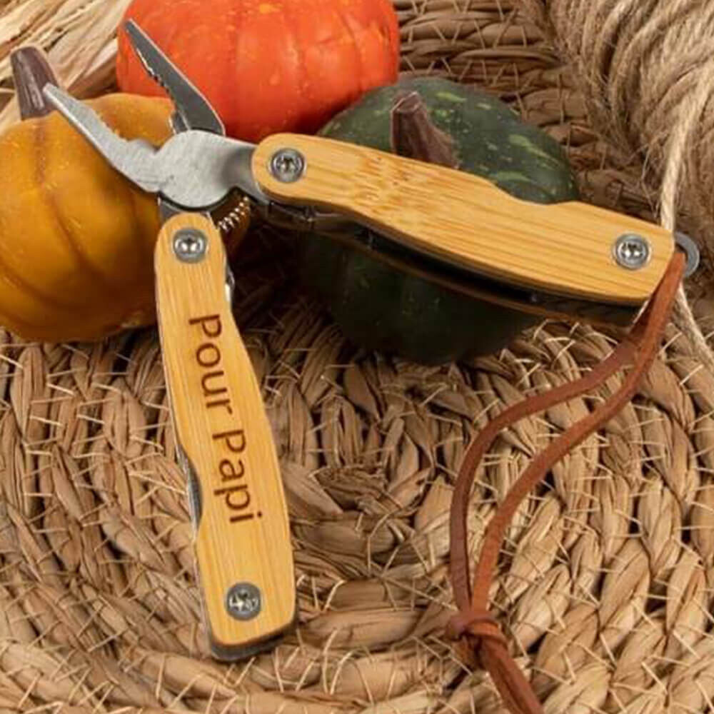 Ocadeau Mini pince bois gravée
