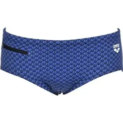 ARENA Herren Slip Badehose Printed Checks, Größe 8 in Blau Blau