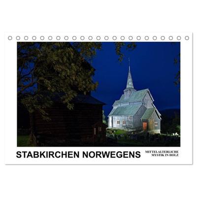 Stabkirchen Norwegens - Mittelalterliche Mystik in Holz (Tischkalender 2027 DIN A5 quer), CALVENDO Monatskalender