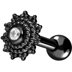 Chirurgenstahl Ohrpiercing ORIENTALISCHES DESIGN + KRISTALL