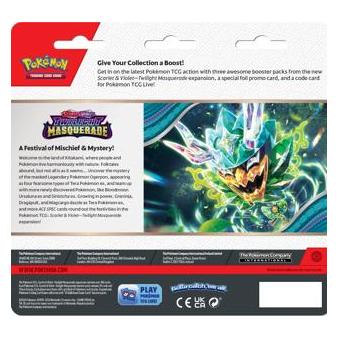 Pokémon TCG - Scarlet & Violet - Twilight Masquerade 3 Booster Blister Pack Revavroom & Snorlax (1 R (Englisch, Booster Pack) (POK85783)