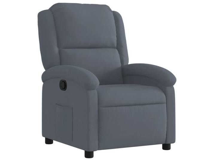 furnicato Relaxsessel Dunkelgrau 71x86,5x99,5 cm mit Samt und