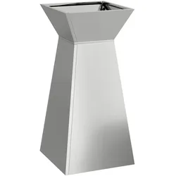 Helloshop26 - Langlebiger Säulen-Pflanzkübel für den Außenbereich Garten Terrasse 35 x 35 x 73 cm aus Materialien silber
