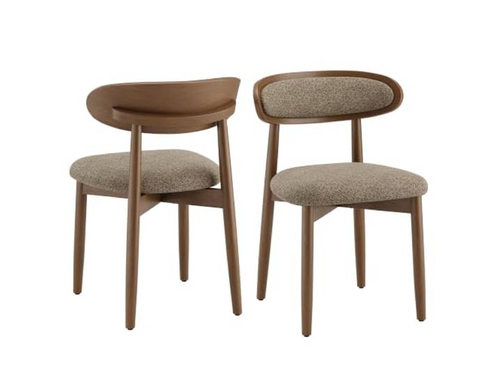 MALOL Esszimmerstühle 2er Set, Stühle Esszimmer, Ergonomischer Küchenstuhle mit Massivholzrahmen, 5cm Schaumpolsterung, Bequeme Polstersitzfläche, KüchenKüchenstuhle für Zuhause und Gewerbe, Kamel