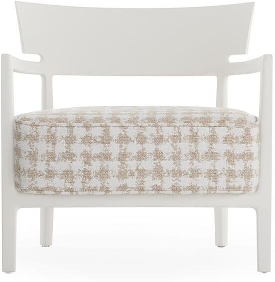 Kartell Cara Mat Sessel (weiß / Stoff Solid beige) weiß / Stoff Solid beige