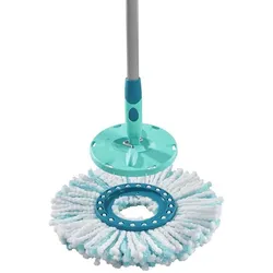 Leifheit Set Rotation Disc Mop Ergo, Reinigungsutensil, Grün, Grau, Türkis